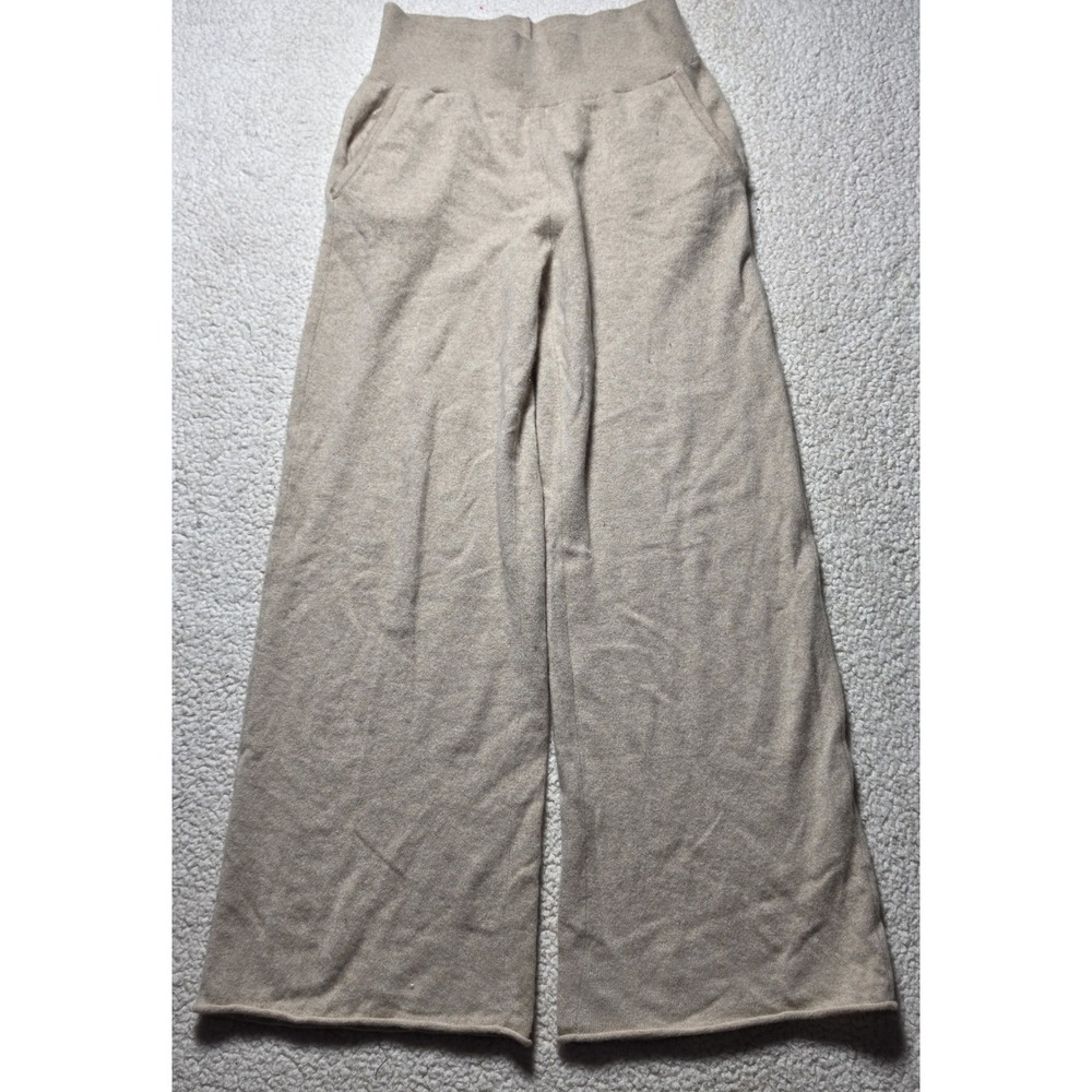 Naked Cashmere Oatmeal Beige Wide Leg Knit Lounge Pants Womens Medium